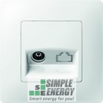 Телевізійна розетка кінцева (Біла)