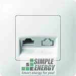 Комп’ютерна розетка одинарна (Біла)