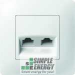 Комп’ютерна розетка подвійна (Біла)