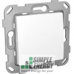 Перемикач прохідний одноклавішний (Білий)