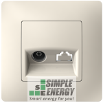 Телевізійна розетка кінцева (Слонова кістка)