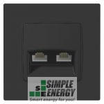 Комп’ютерна розетка подвійна (Антрацит)