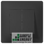 Вимикач двоклавішний (Антрацит)